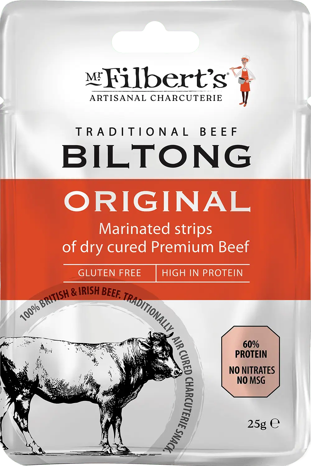 Wholesale Mr Filbert's Biltong - Original 25g from Harrisons Direct