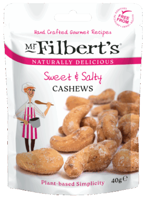 Wholesale Mr Filbert's Sweet and Salty Cashews 40g from Harrisons Direct