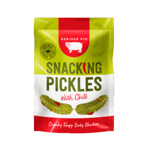 Wholesale Serious Pig - Snacking Pickles with Chilli 40g from Harrisons Direct