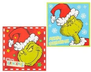 The Grinch Paper Napkins 12 Pack 2 Assorted from Harrisons Direct