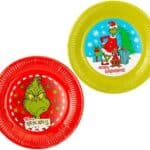The Grinch Paper Plates 9 6 Pack 2 Assorted from Harrisons Direct