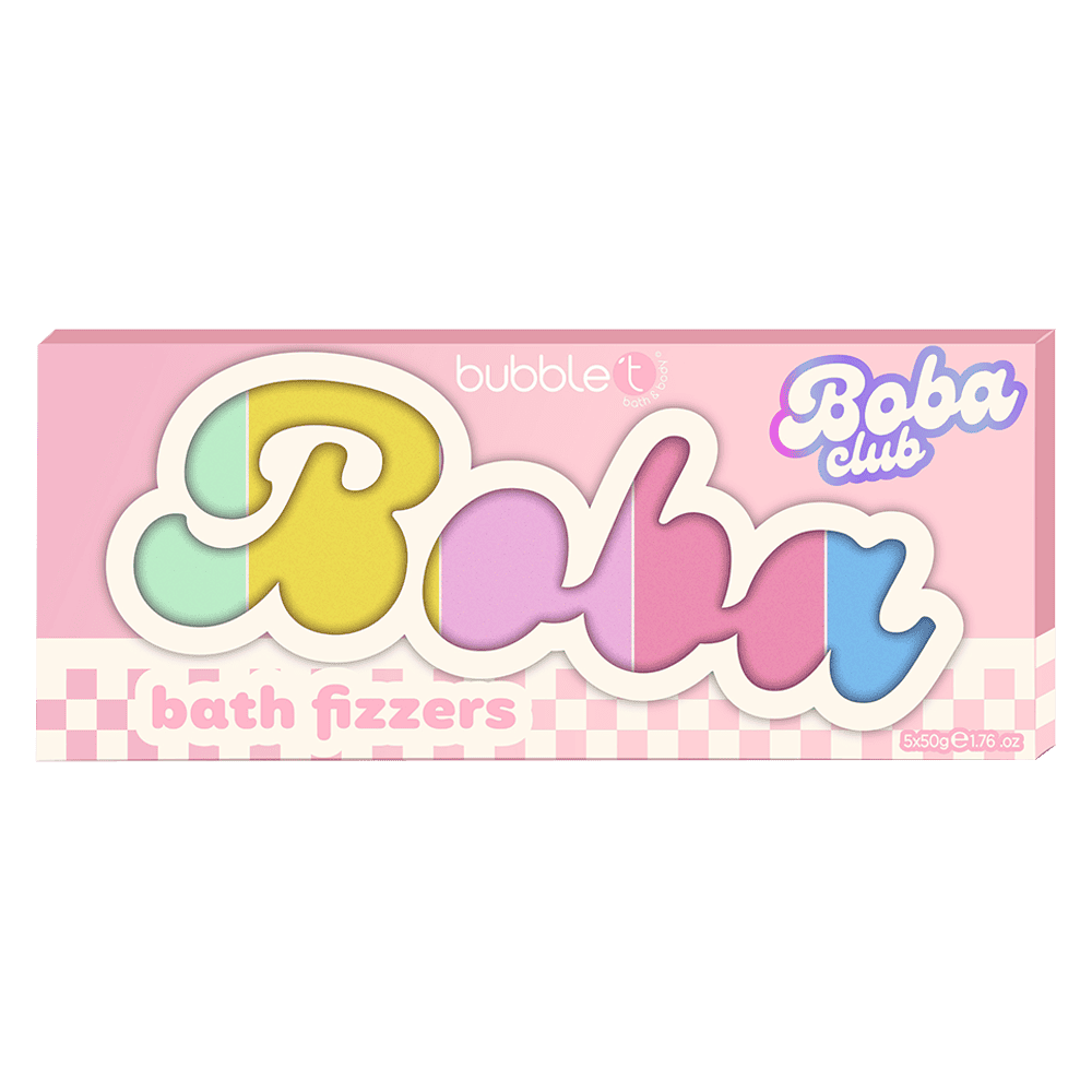 Bubble T Boba Club Bath Fizzers 5 Piece Gift Set from Harrisons Direct