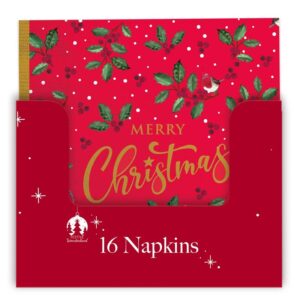 Wholesale Christmas Paper Napkins Traditional 16 Pack from Harrisons Direct
