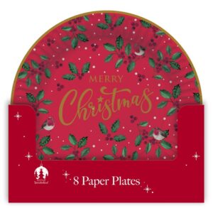 Wholesale Christmas Paper Plates Traditional 8 Pack from Harrisons Direct