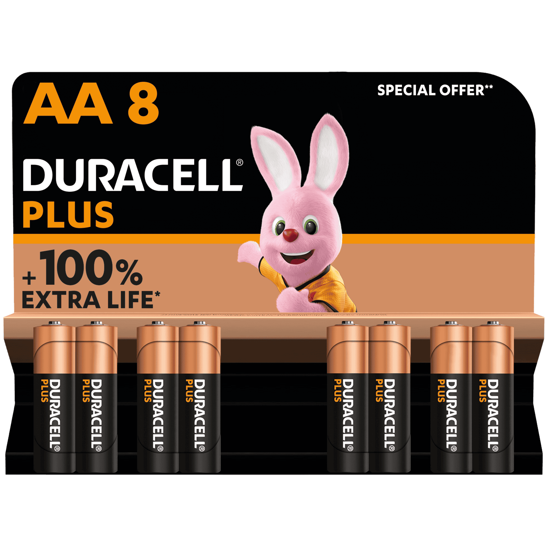Wholesale Duracell AA Plus Power Boost Alkaline Batteries Special Offer 8pk from Harrisons Direct