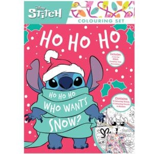 Wholesale Stitch Christmas - Colouring Set from Harrisons Direct