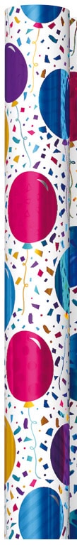 1.5m Brights Gift Wrap 4 Assorted Designs CDU