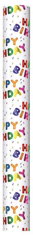 1.5m Brights Gift Wrap 4 Assorted Designs CDU