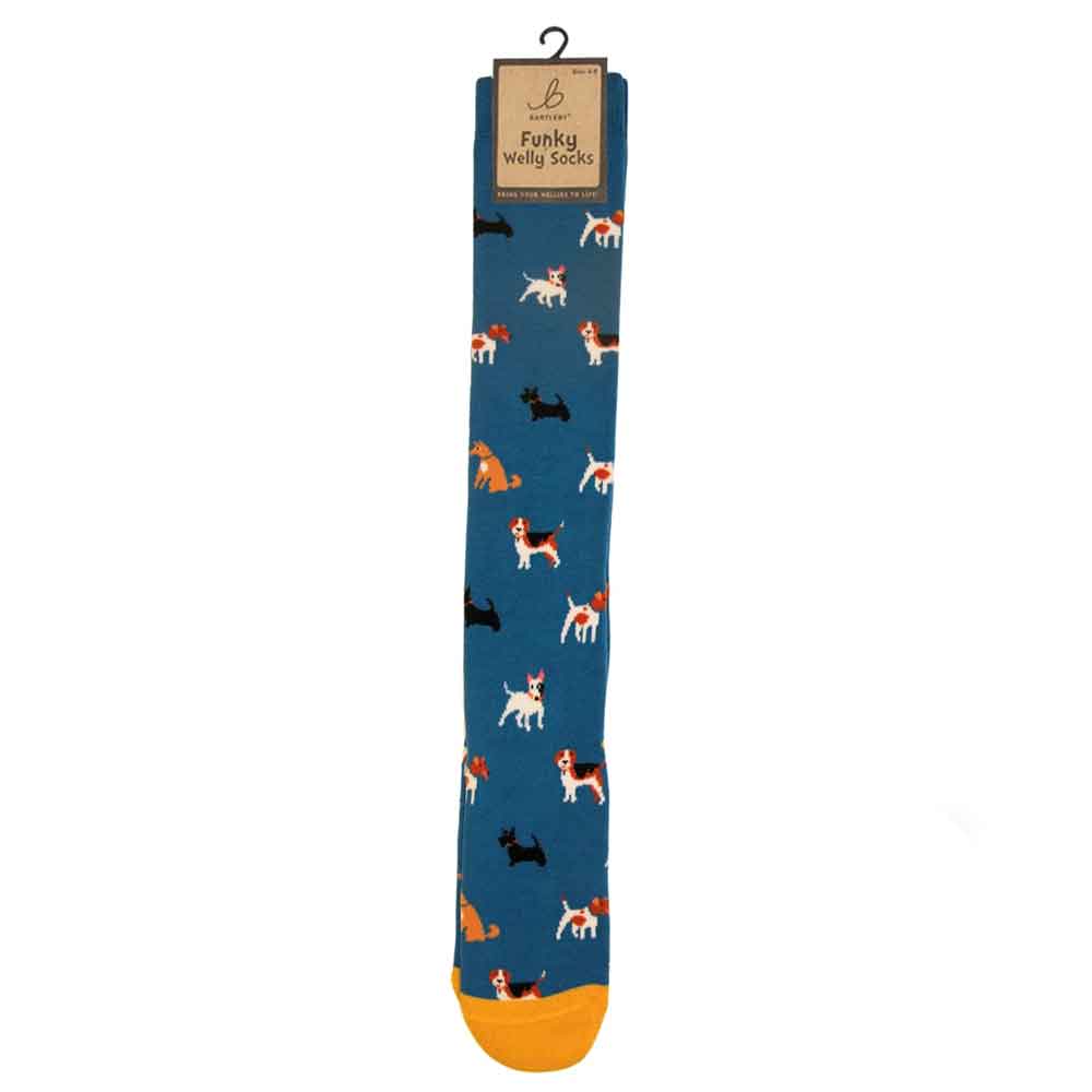 Wholesale Bartleby Funky Welly Socks Doggy Divas - Size 4 - 8 from Harrisons Direct