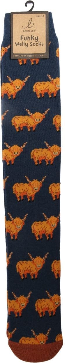 Wholesale Bartleby Men's Welly Socks Hardy Highlands - Size 6-11 from Harrisons Direct