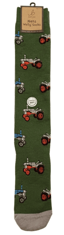 Wholesale Bartleby Men's Welly Socks Retro Tractor - Size 6-11 from Harrisons Direct