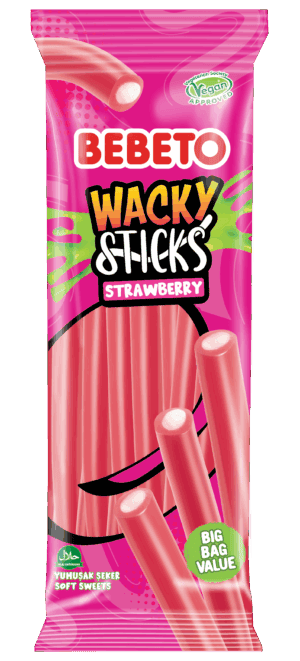 Bebeto Wacky Stick Strawberry Pencils 180g from Harrisons Direct