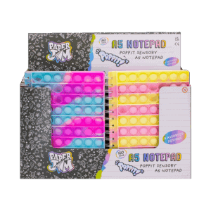 Poppit A5 Silicone Cover Notebook 4 Assorted from Harrisons Direct