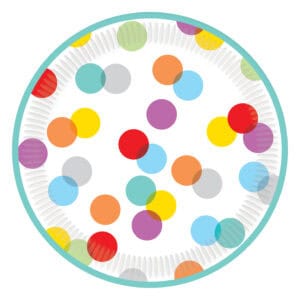 Wholesale Spots Plates Pack of 8 23cm from Harrisons Direct