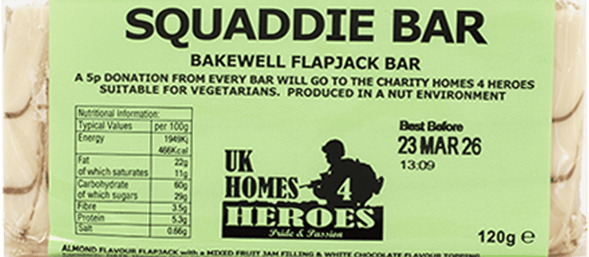 Hargolds Bakewell Squaddie Bar Flapjack 120g from Harrisons Direct
