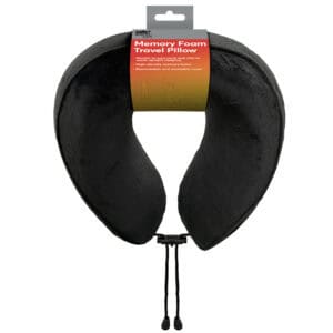 Safe & Sound Firm Memory Foam Travel Pillow Black from Harrisons Direct