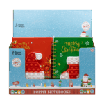 Christmas Poppit Front Notebook 3 Assorted from Harrisons Direct