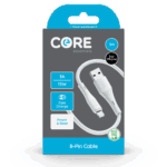 Wholesale Core+ USB - 8-Pin Cable for iPhone White 1m 3A 15 Fast Charge from Harrisons Direct
