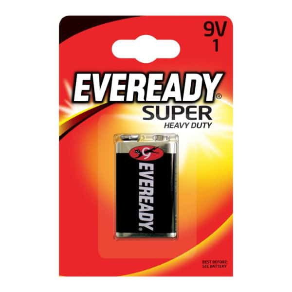 Wholesale Eveready 9V Super Heavy Duty Zinc Batteries 1pk from Harrisons Direct
