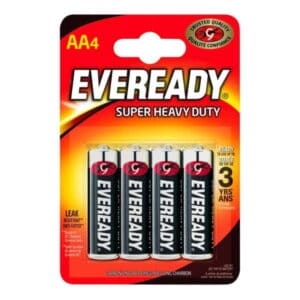 Wholesale Eveready AA Super Heavy Duty Zinc Batteries 4pk from Harrisons Direct