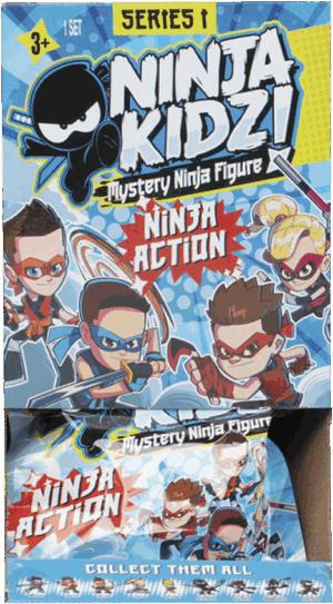 Ninja Kidz Mystery Figures CDU from Harrisons Direct