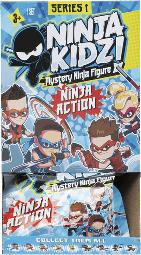 Ninja Kidz Mystery Figures CDU from Harrisons Direct
