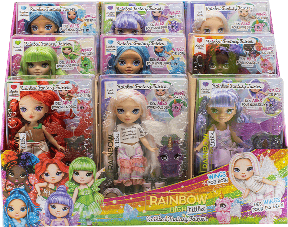 Rainbow High Littles Rainbow Fantasy Fairies Dolls Assorted CDU from Harrisons Direct