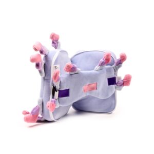 Relaxeazzz Minecraft Axolotl Shaped Plush Travel Pillow & Eye Mask from Harrisons Direct