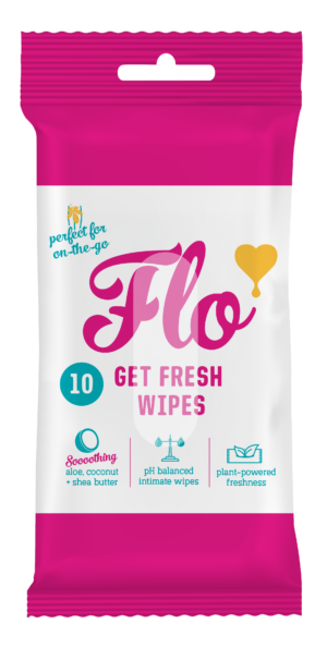 Wholesale FLO Get Fresh Intimate Body Wipes Sensitive Skin Friendly 10's from Harrisons Direct