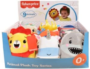 Wholesale Fisher Price 8'' Animal Plush CDU from Harrisons Direct