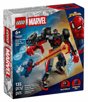 Wholesale LEGO Super Heroes Marvel 76337 Miles Morales Mech vs Spider Man 2099 from Harrisons Direct