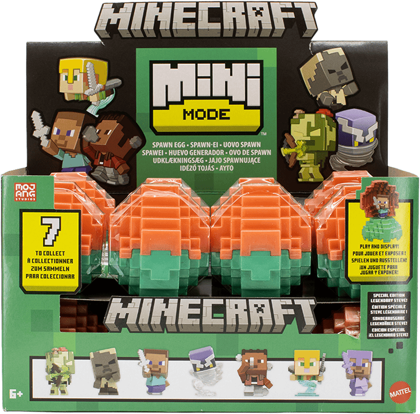 Minecraft Mini Mode Spawn Egg Assortment CDU from Harrisons Direct