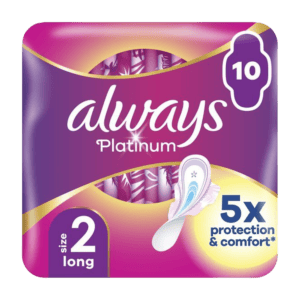 Always Platinum Pads Size 2 10's from Harrisons Direct