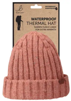 Wholesal3e Bartleby Unisex Waterproof Hat - Sherpa Lined, Flecked from Harrisons Direct