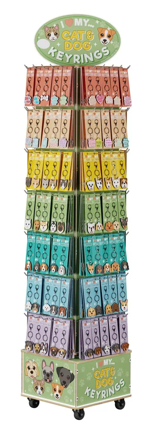 Wholesale I Love My Pet Keyring 1 Sided from Harrisons Direct