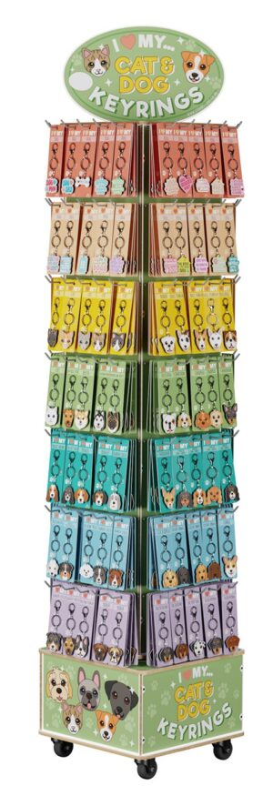 Wholesale I Love My Pet Keyring FSDU Empty from Harrisons Direct