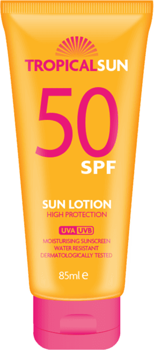 Wholesale Tropical Sun SPF 50 Lotion 85ml from Harrisons Direct