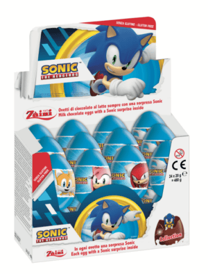 Wholesale Zaini Sonic The Hedgehog Chocolate Surprise Egg 20g from Harrisons Direct