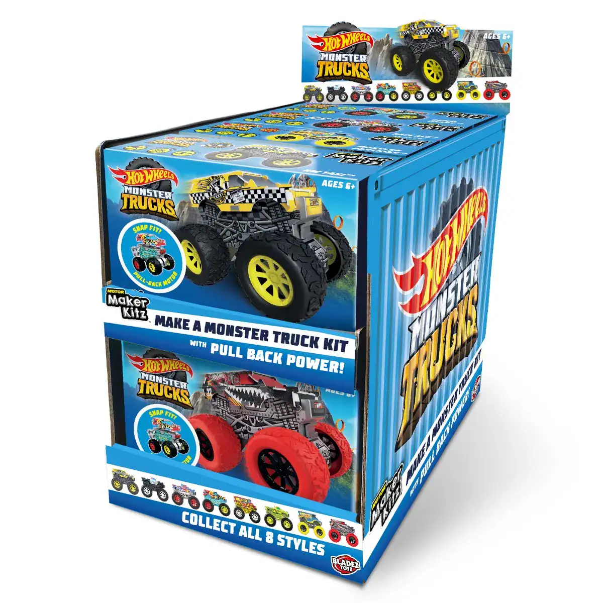 Wholesale Hot Wheels Monster Trucks Mini Makers Kitz CDU from Harrisons Direct
