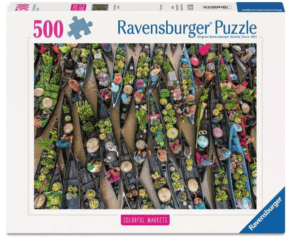 Wholesale Ravensburger Floating Market Indonesia 500 Piece Jigsaw Puzzle from Harrisons Direct