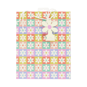 Gift Bag Large – Retro Floral W266xH330xD140mm from Harrisons Direct