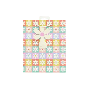 Gift Bag Medium – Retro Floral W215xH265xD100mm from Harrisons Direct