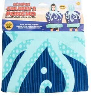 Wholesale Poncho Beach Towel for kids with Hood 4 Assorted Size 60cm x 110cm