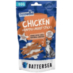 Battersea Chicken Wrapped Carrot Sticks 80g from Harrisons Direct