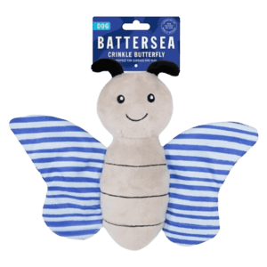 Battersea Crinkle Butterfly Dog Toy from Harrisons Direct