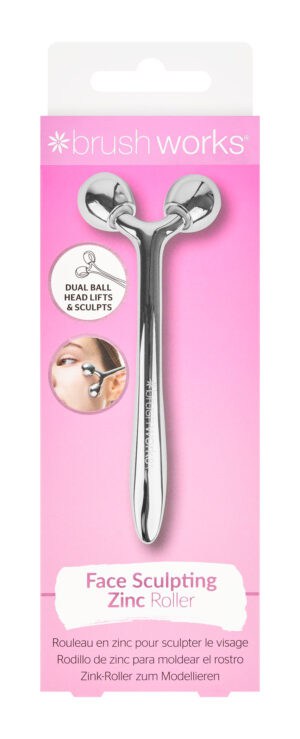 Wholesale Brushworks Face Sculpting Zinc Roller from Harrisons Direct
