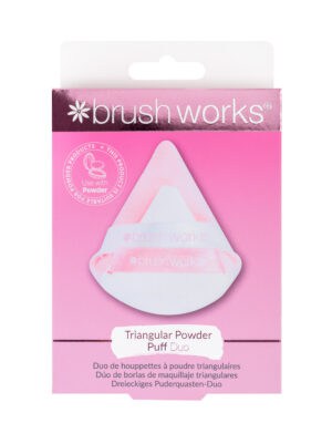 Wholesale Brushworks Triangular Powder Puff Duo from Harrisons Direct