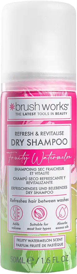 Wholesale Brushworks Watermelon Dry Shampoo 50ml from Harrisons Direct