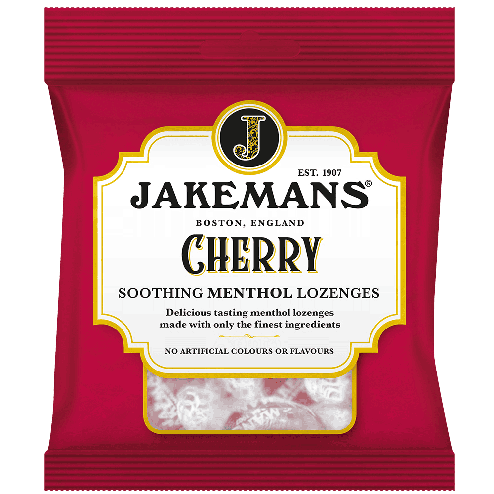 Wholesale Jakemans Soothing Menthol Lozenges - Cherry Menthol 73g from Harrisons Direct