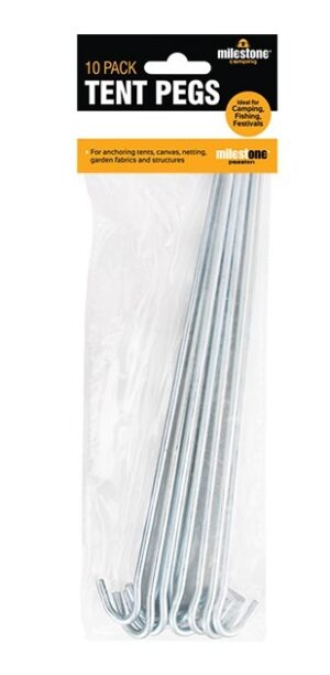 Wholesale Milestone Camping Tent Pegs - Pack of 10 from Harrisons Direct
